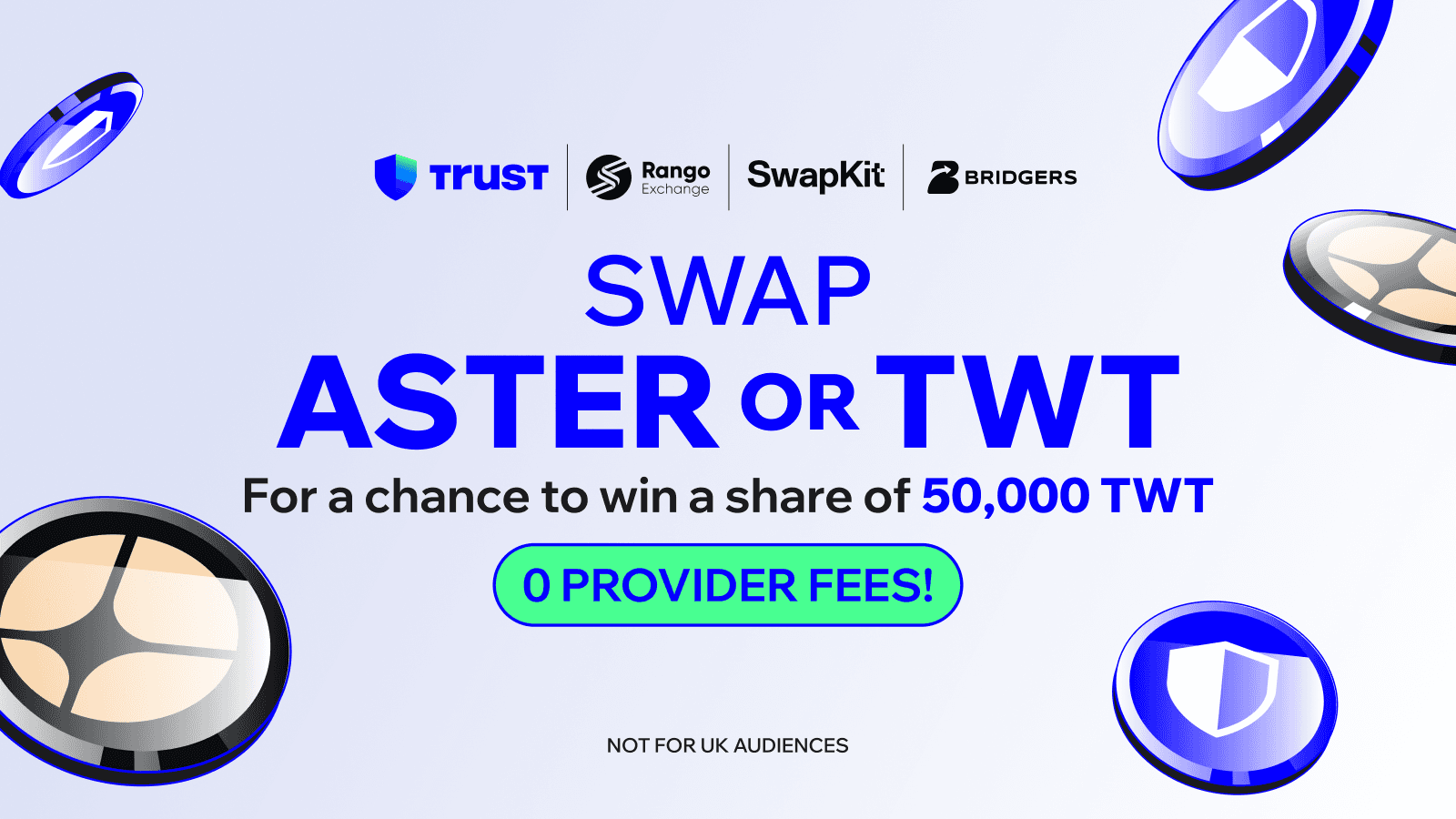 Swap ASTER or TWT with 0 Provider Fees for a Chance to Share 50,000 TWT!