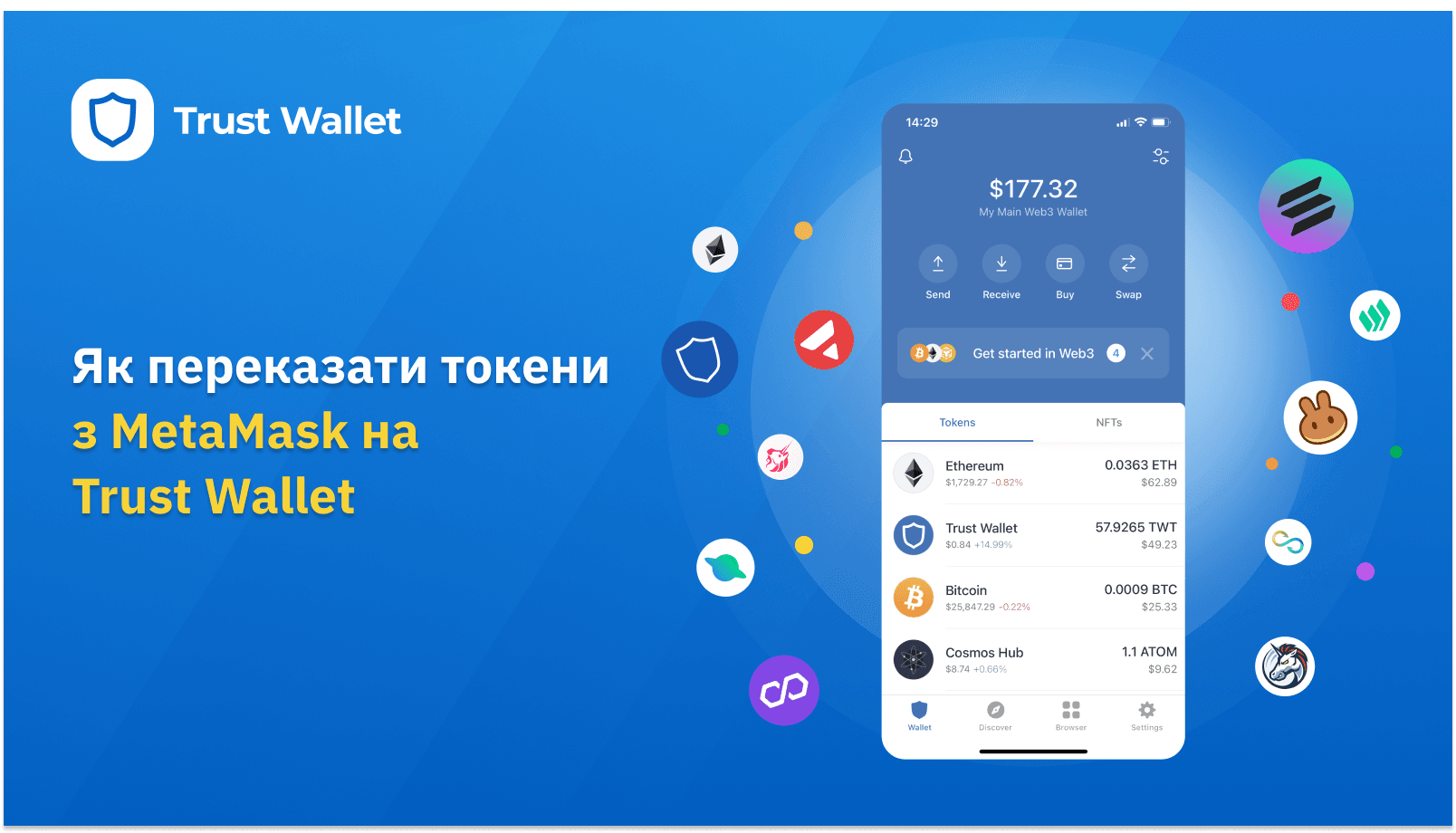 Як переказати токени з MetaMask на Trust Wallet