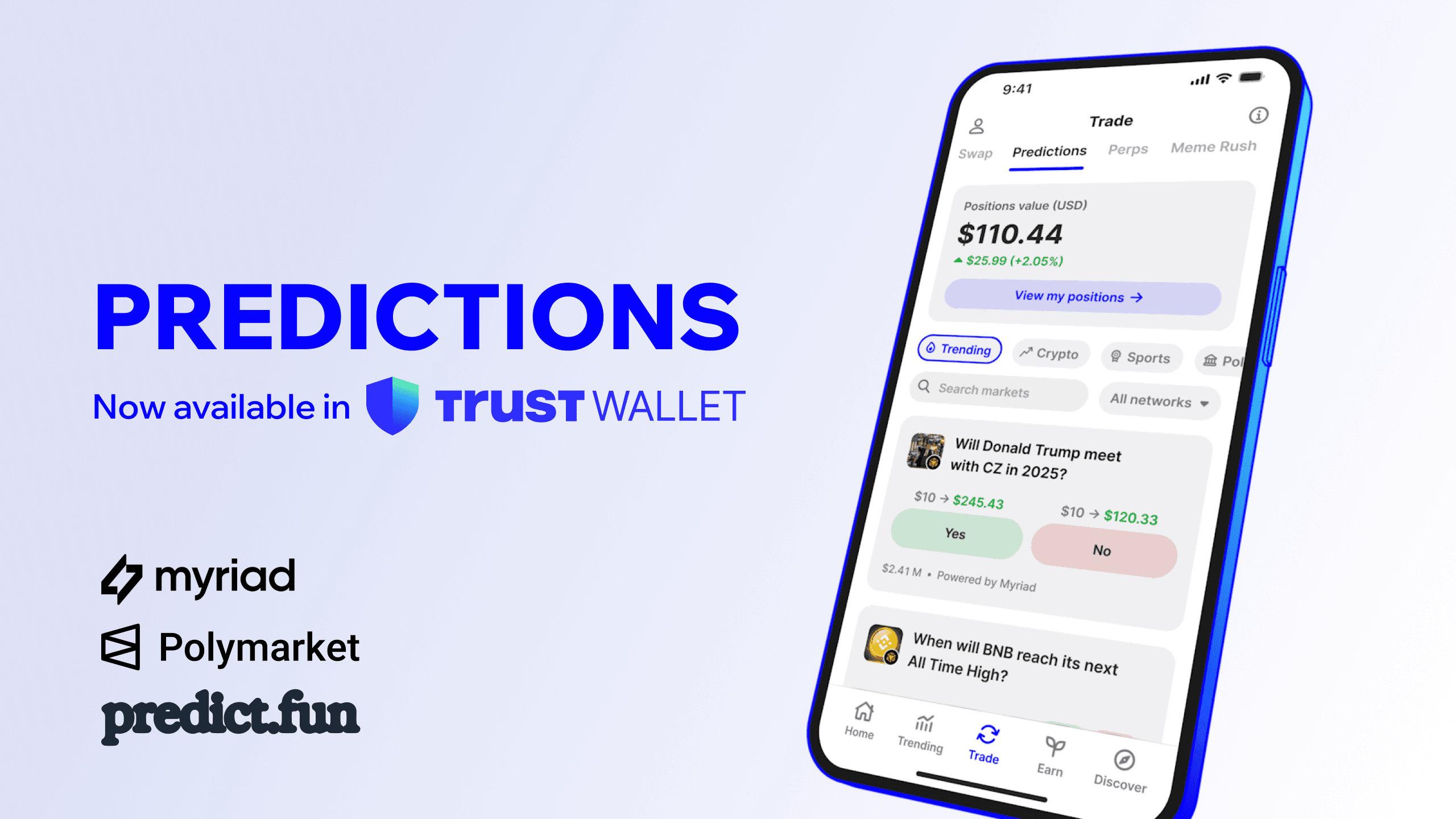 Introducing Predictions in Trust Wallet: Earn On Real-World Outcomes