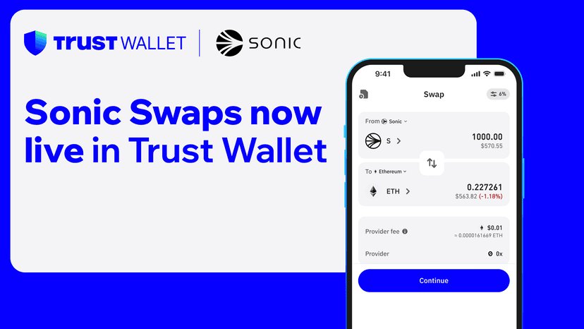 Trust Wallet Now Supports Sonic Swaps — Same Chain, Cross Chain 