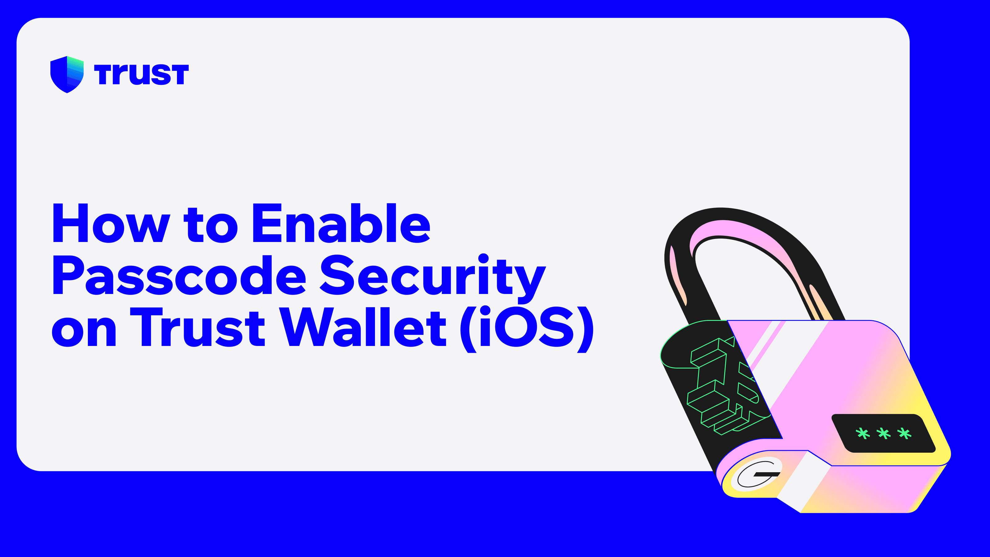 How to Enable Passcode Security on Trust Wallet (iOS)