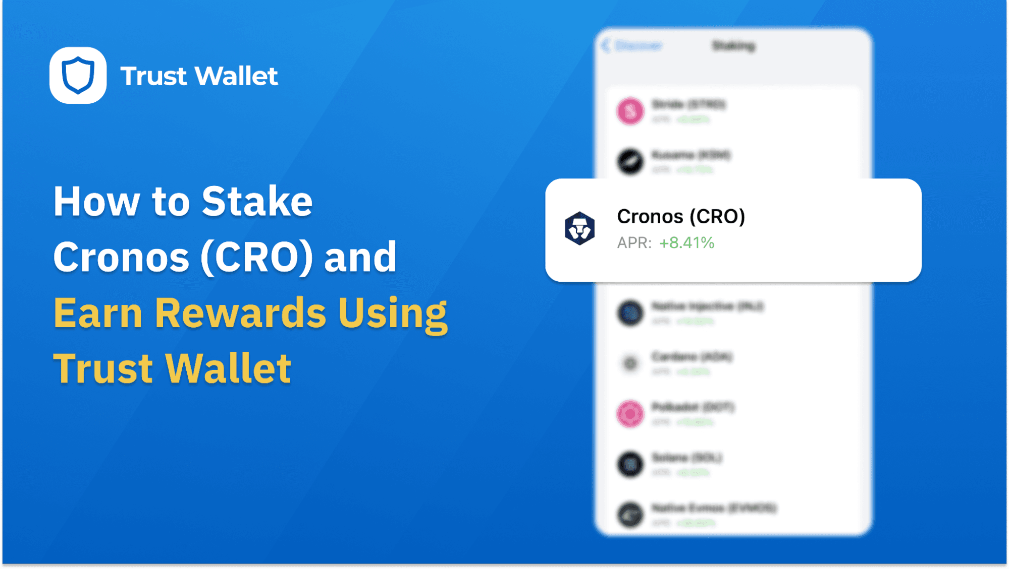 How to Stake Cronos (CRO) and Earn Rewards Using Trust Wallet Trust