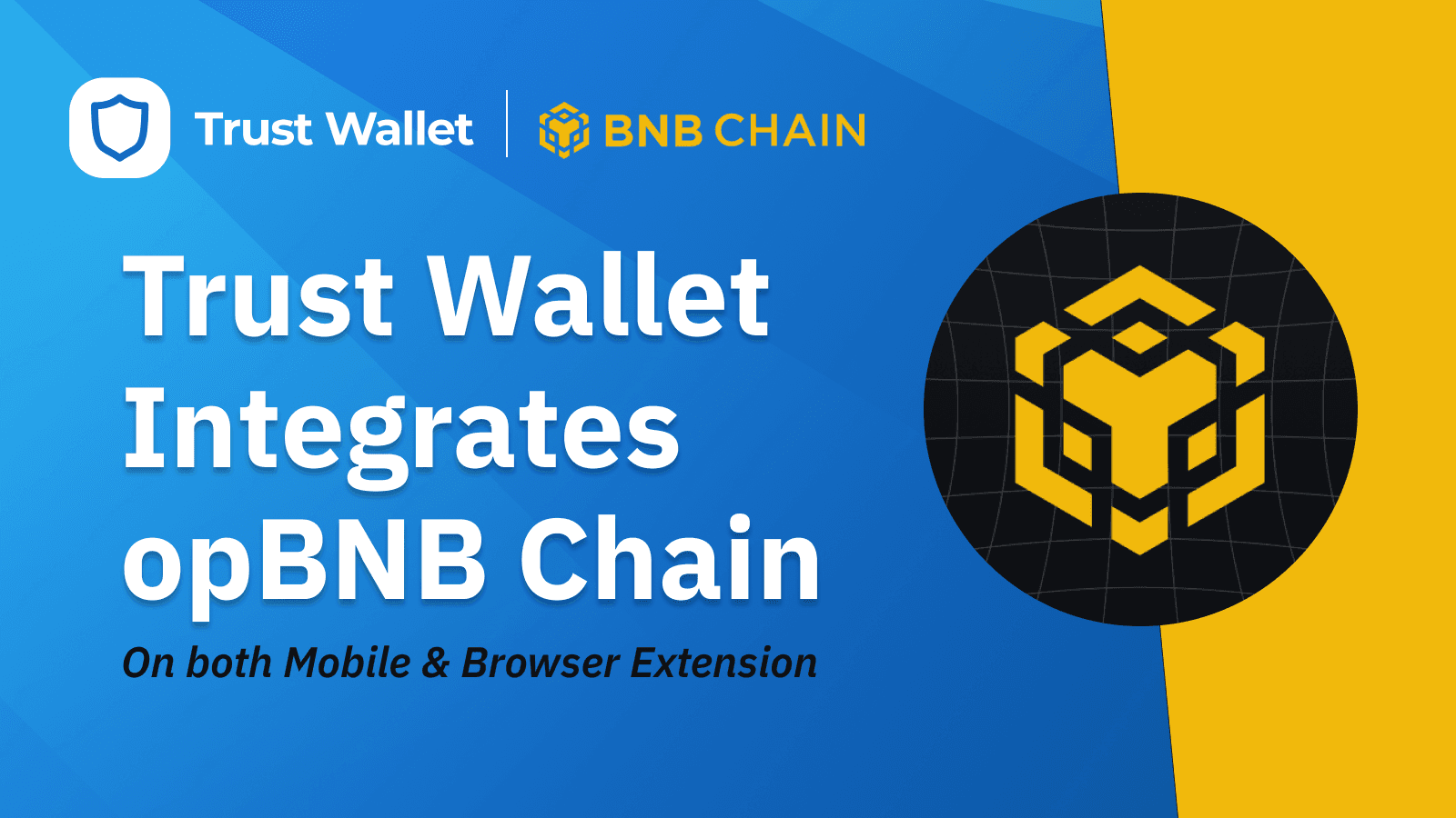 Trust Wallet Integrates opBNB – A Low-Cost, Open-Source Layer 2 Blockchain