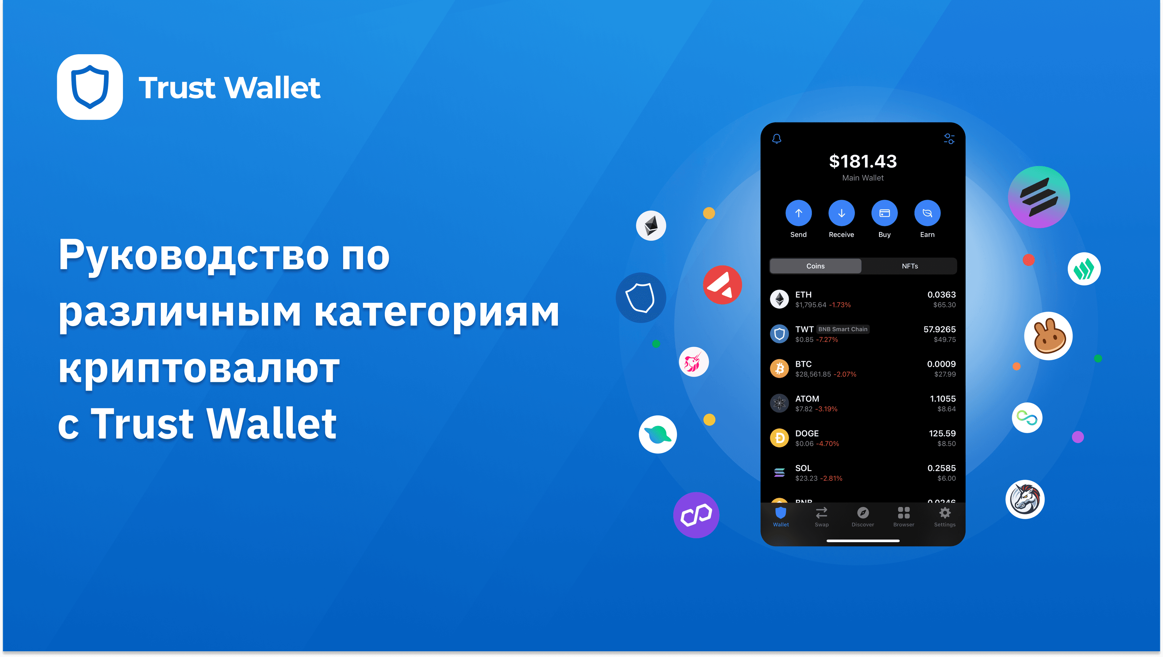 Руководство по различным категориям криптовалют с Trust Wallet