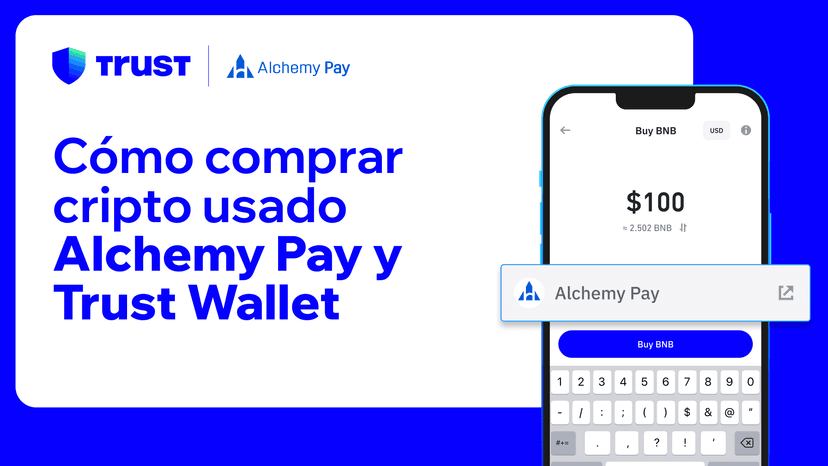 Cómo comprar cripto utilizando Alchemy Pay y Trust Wallet