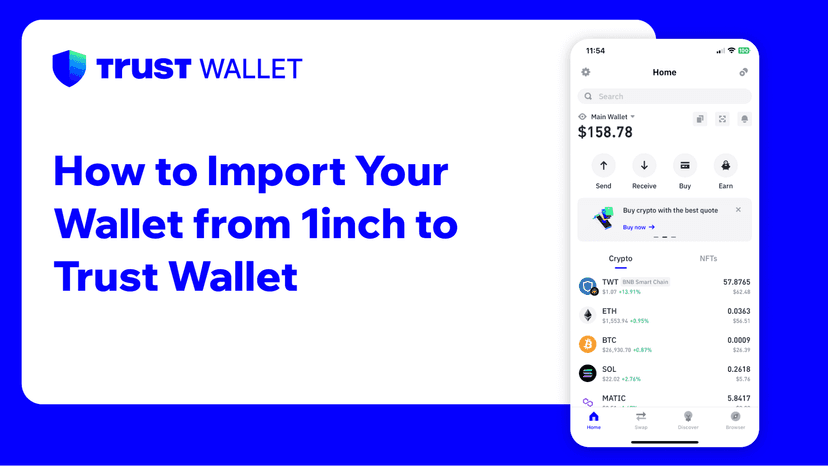 How to Import Your Wallet from 1inch to Trust Wallet