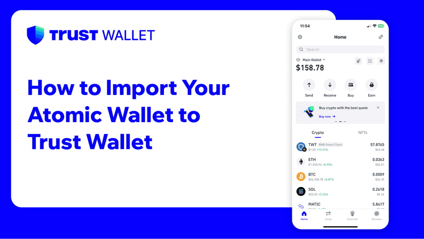 How to Import Your Atomic Wallet to Trust Wallet