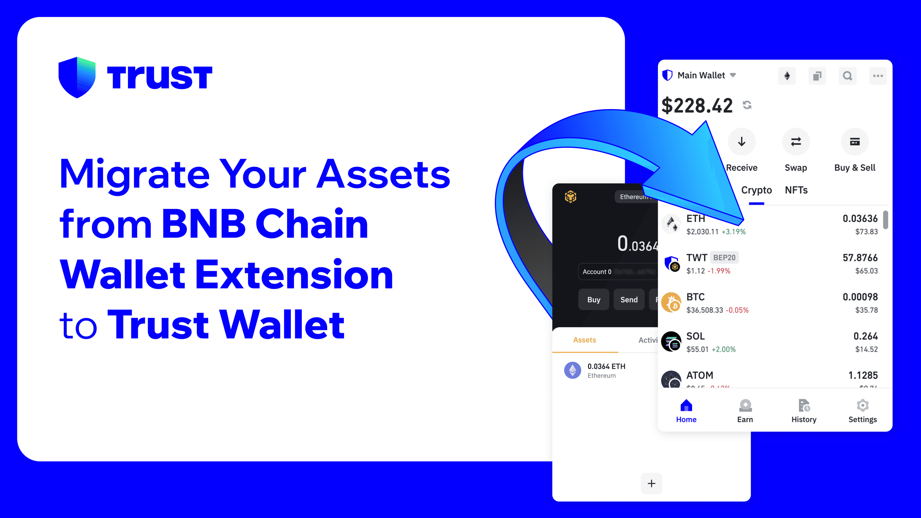 How to Migrate from BNB Chain Wallet (Extension) to Trust Wallet Extension