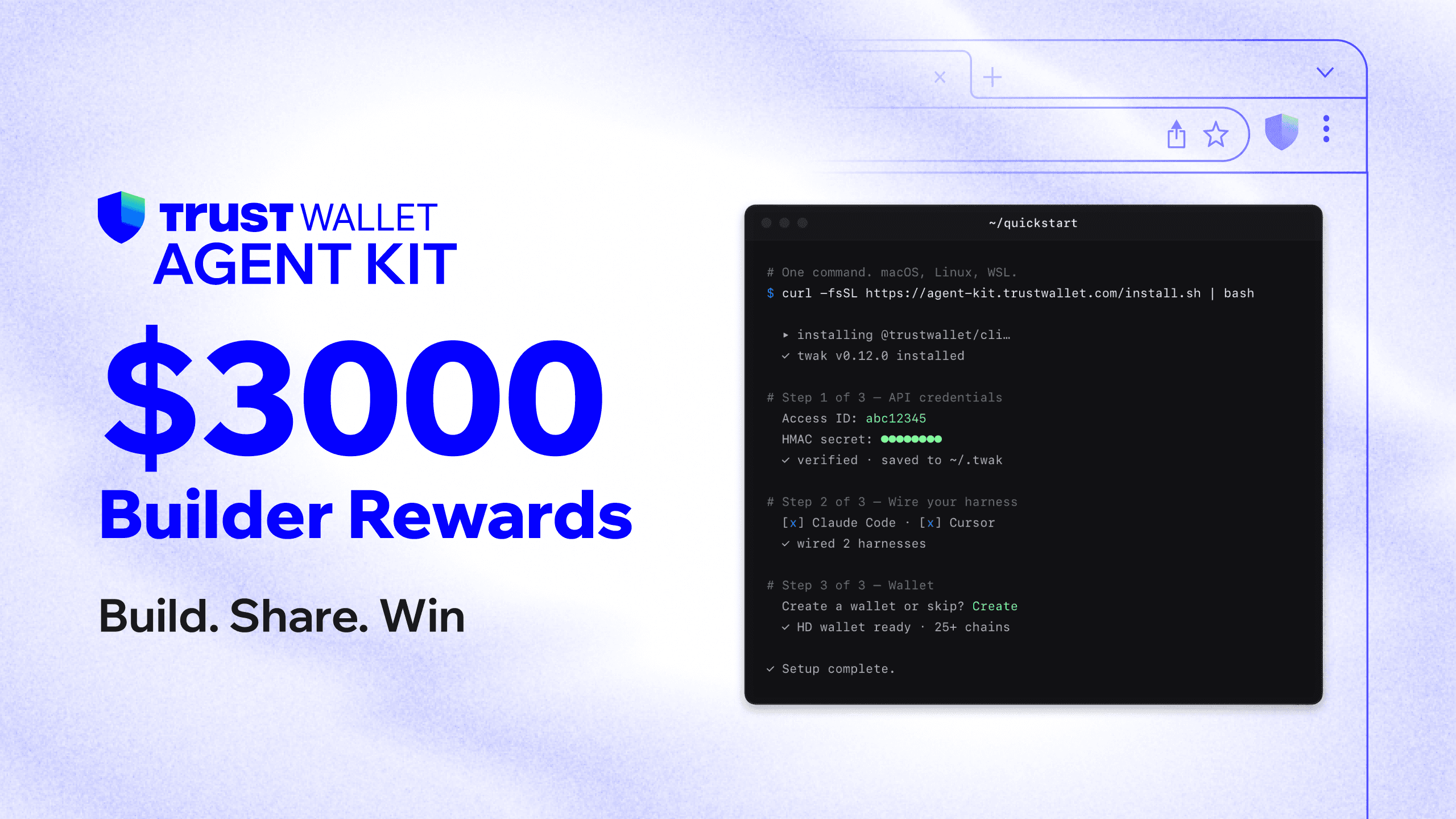 Show What You've Built, Win The Trust Wallet Agent Kit Builder Rewards